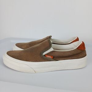 Vans Classic Slip On Men’s Size 5.5 Women 7 Style 721454 Olive Green Pre-owned